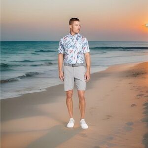 Walter Hagen Men’s Size XL Clubhouse AirBrush Print Golf Short Sleeve Polo Shirt